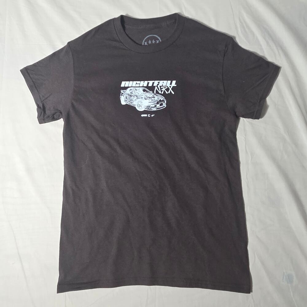 CVLA Men's Medium Nightfall NRX JDM Car Graphic T-Shirt Charcoal Gray